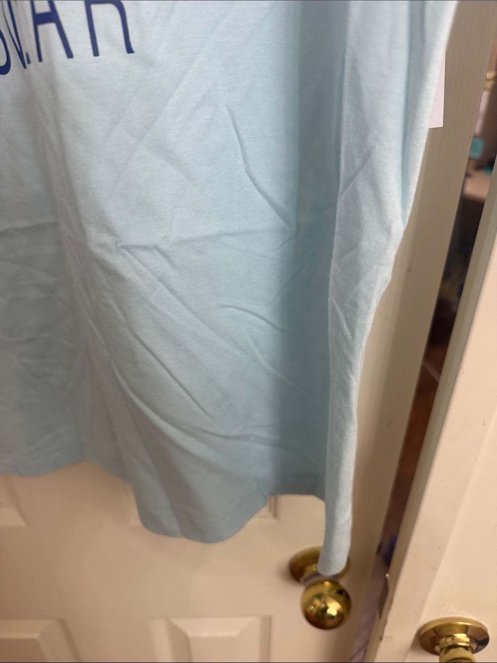 Nike Light Blue Tee with Purple Swoosh Size XXL - Picture 6 of 10